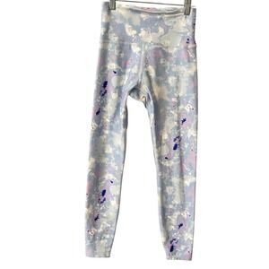 Wildfox Sweat Women‎ Small High Waisted Leggings Blue Purple Watercolor Abstract